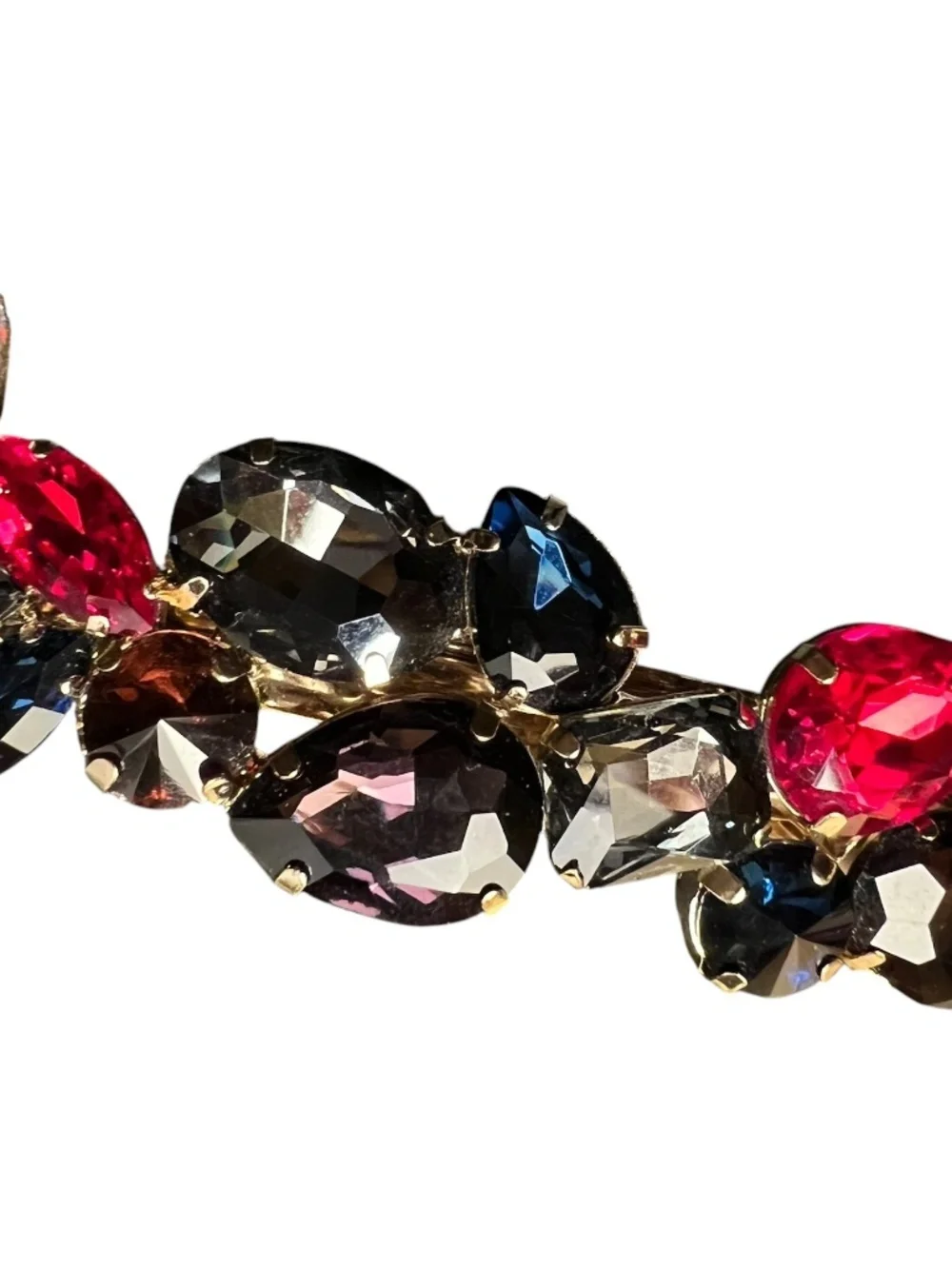 Tasha Gold Hair Clip/Barett wCrystal Stones 4